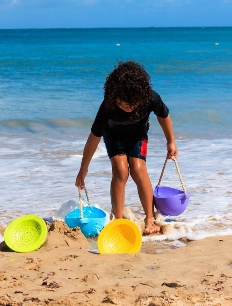 Bibio, wiaderko do piasku z sitkiem, fiolet