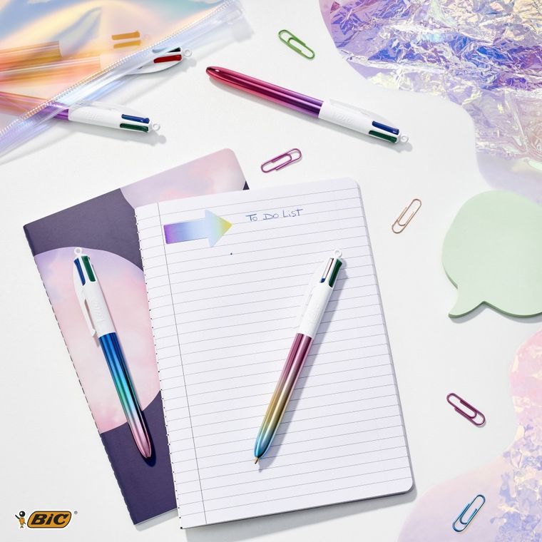 Bic, 4 Colours, Gradient, długopis kulkowy z 4 wkładami