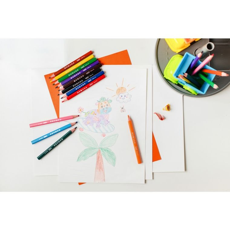 Bic, Kids, Evolution Triangle, kredki ołówkowe trójkątne, 12 kolorów