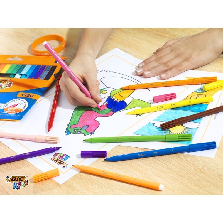 Bic, Kids, Visa, flamastry, 24 szt.