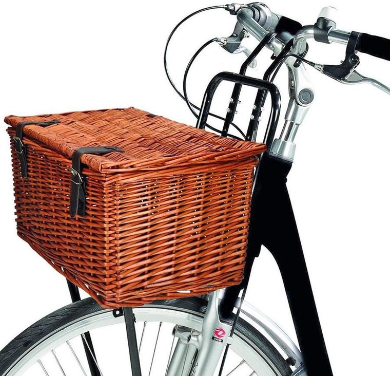 Bicycle Gear, wiklinowy koszyk rowerowy, na przód, 45-30-25 cm
