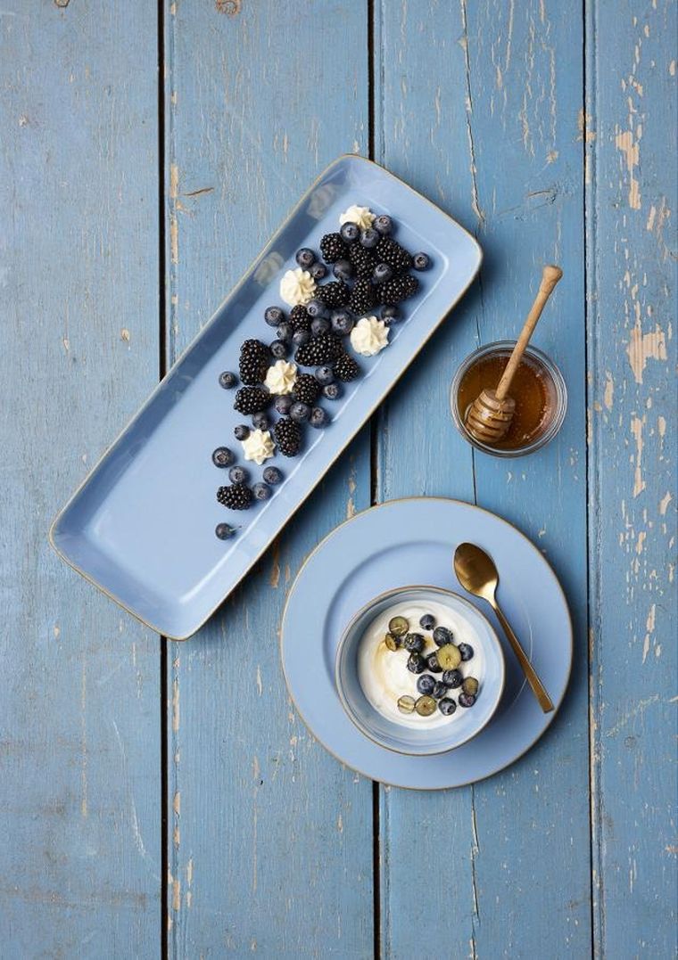 Bitz, talerz deserowy, wood/ocean, 22 cm