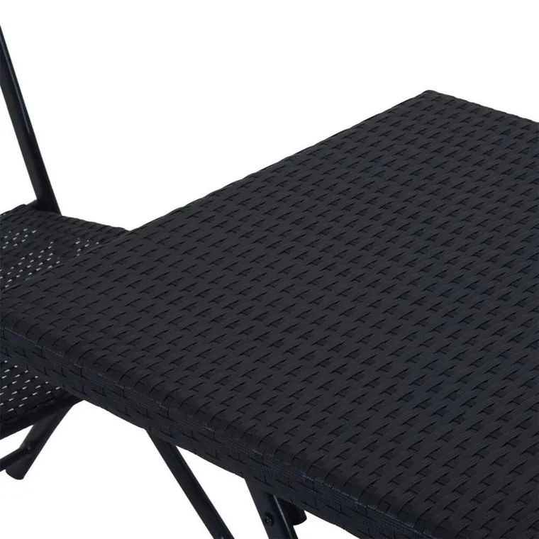 Black Forest, zestaw mebli ogrodowych, dwa krzesła + stolik, czarny