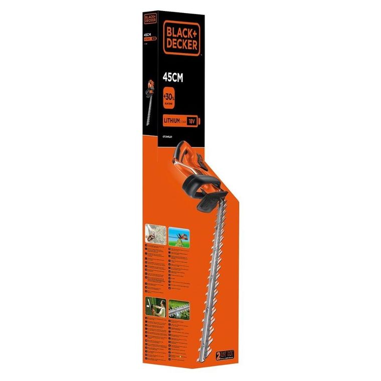 Black&Decker, nożyce do żywopłotu, akumulatorowe, 18V, 45 cm