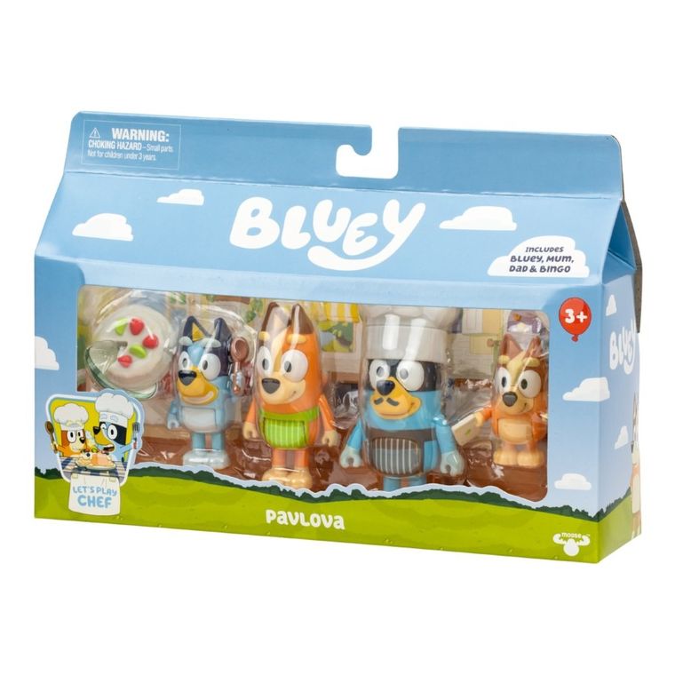 Bluey, Czas na deser, zestaw figurek, 4 sztuki