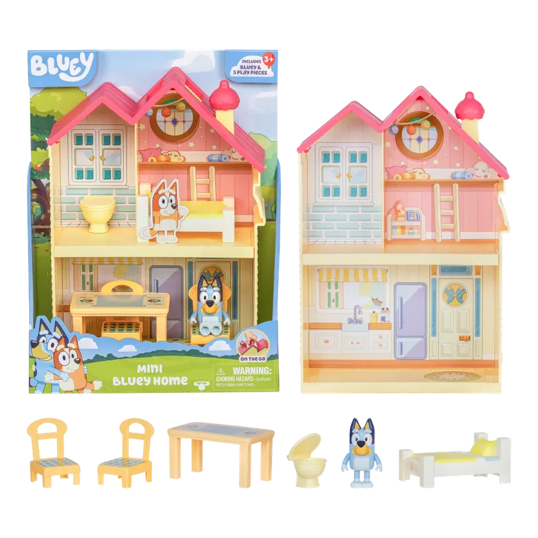 Bluey, mini dom rodzinny, zestaw z figurką