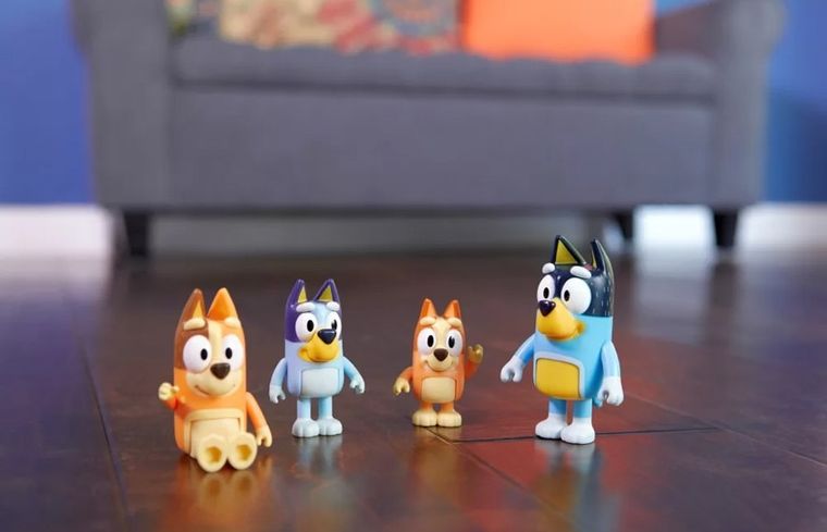 Bluey, rodzinka, figurki, 4 szt.