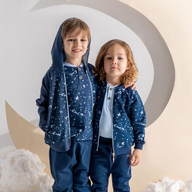 Bluza chłopięca, rozpinana, granatowa, Cool, Nicol