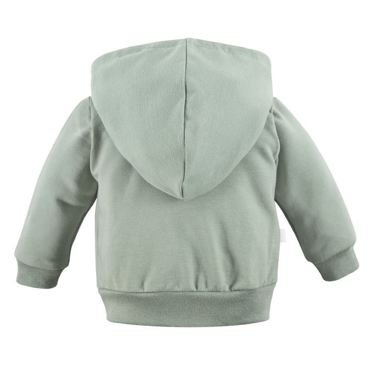 Bluza chłopięca z kapturem, rozpinana, zielona, Eevi