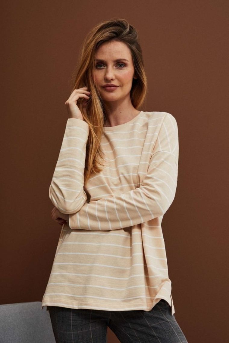 Bluza damska, beżowa, Moodo