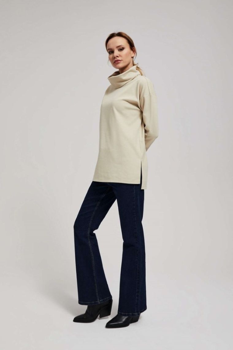 Bluza damska, beżowa, Moodo