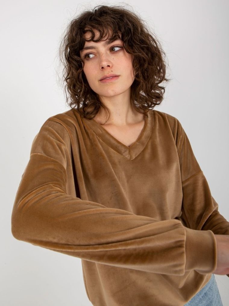 Bluza damska, beżowa, Relevance