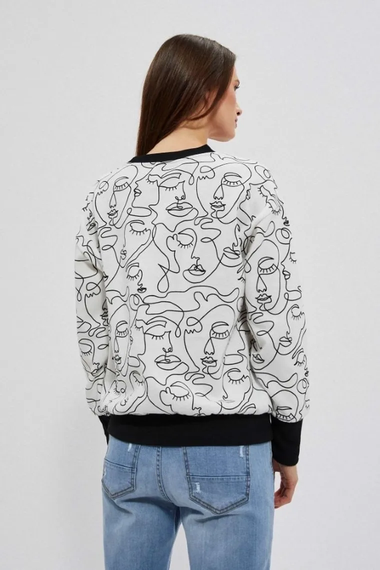 Bluza damska, biała, Moodo