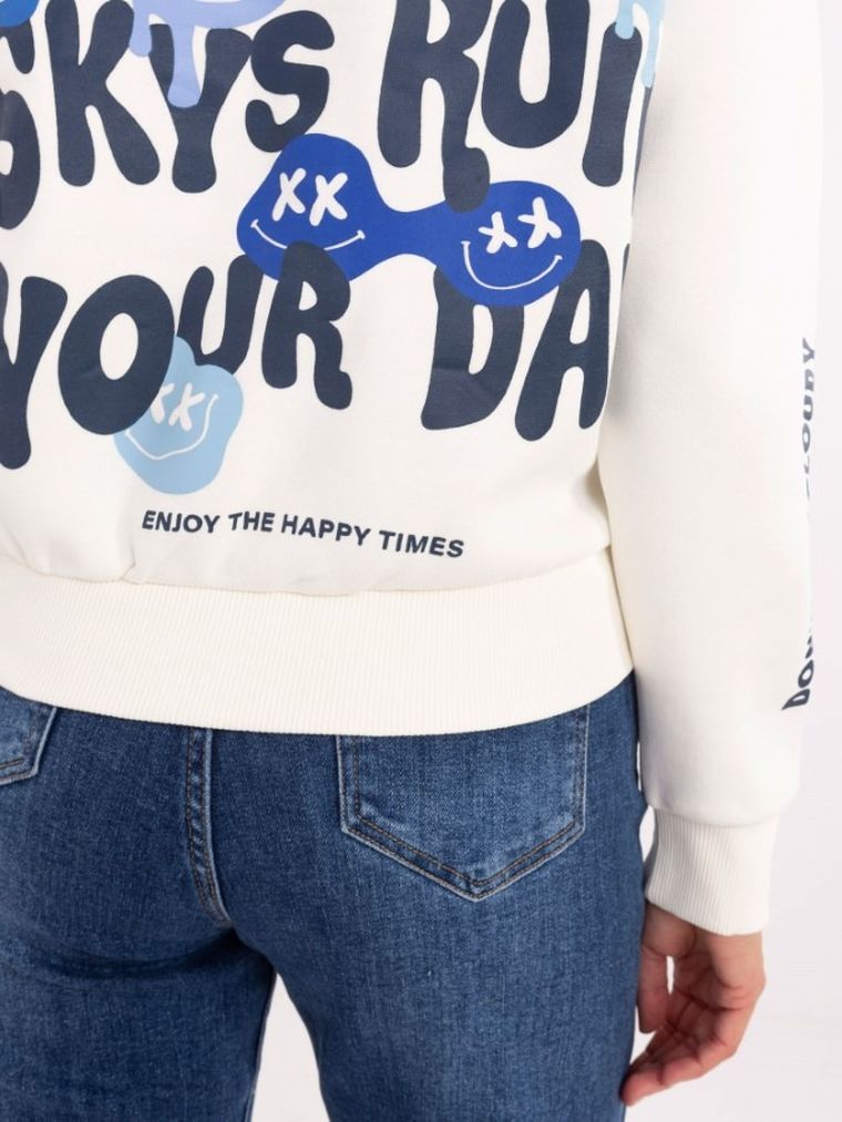 Bluza damska, biała, Sublevel