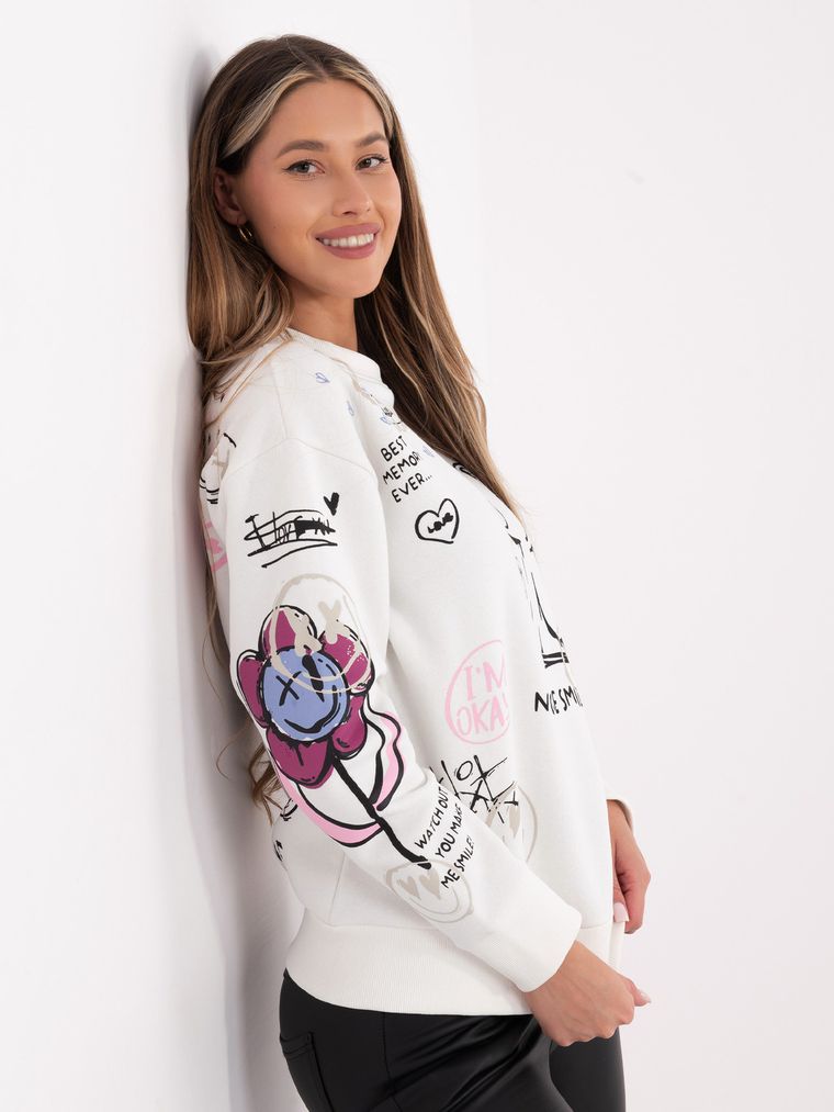 Bluza damska, biała, Sublevel