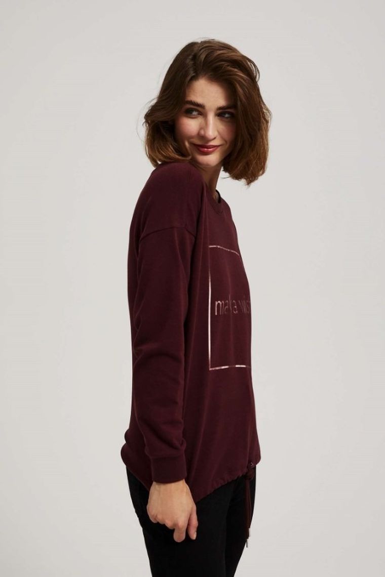 Bluza damska, brązowa, Moodo