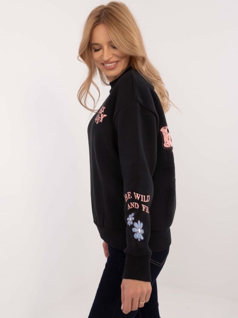 Bluza damska, czarna, Sublevel