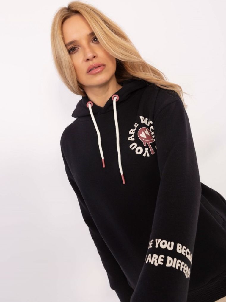Bluza damska, czarna, Sublevel
