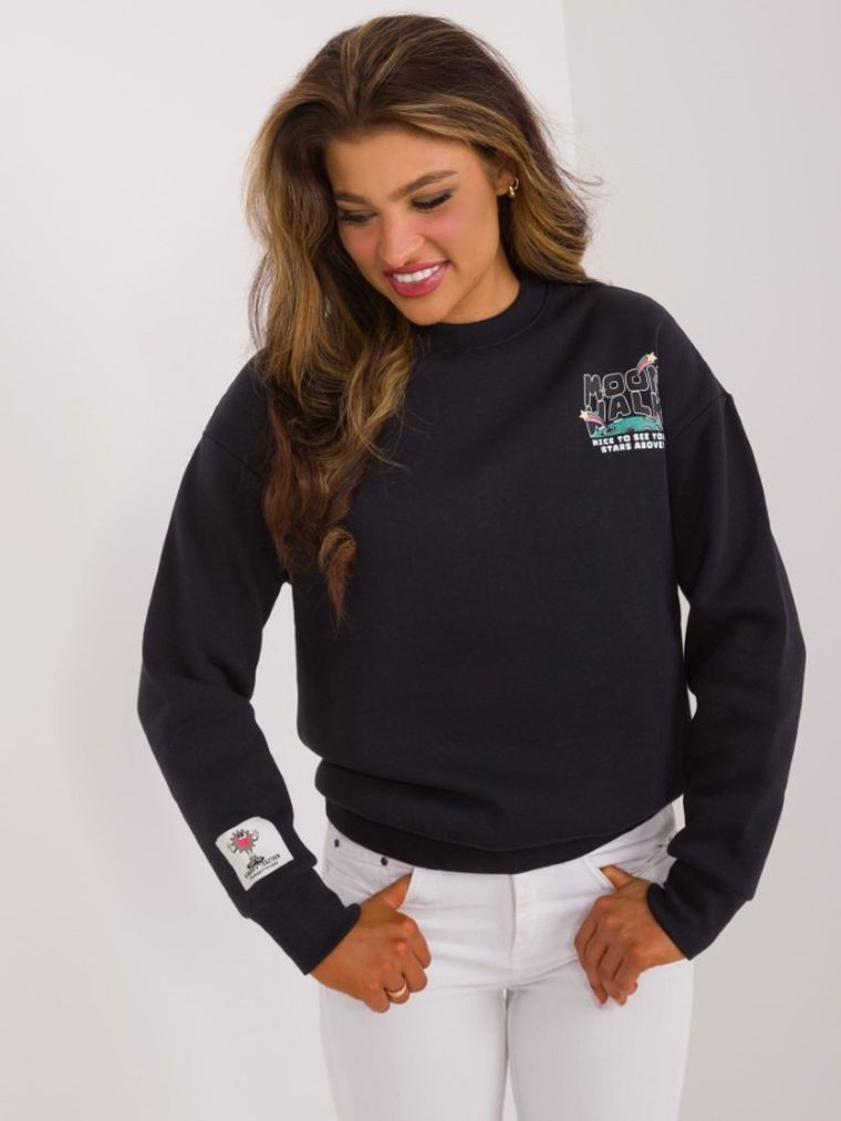 Bluza damska, granatowa, Sublevel