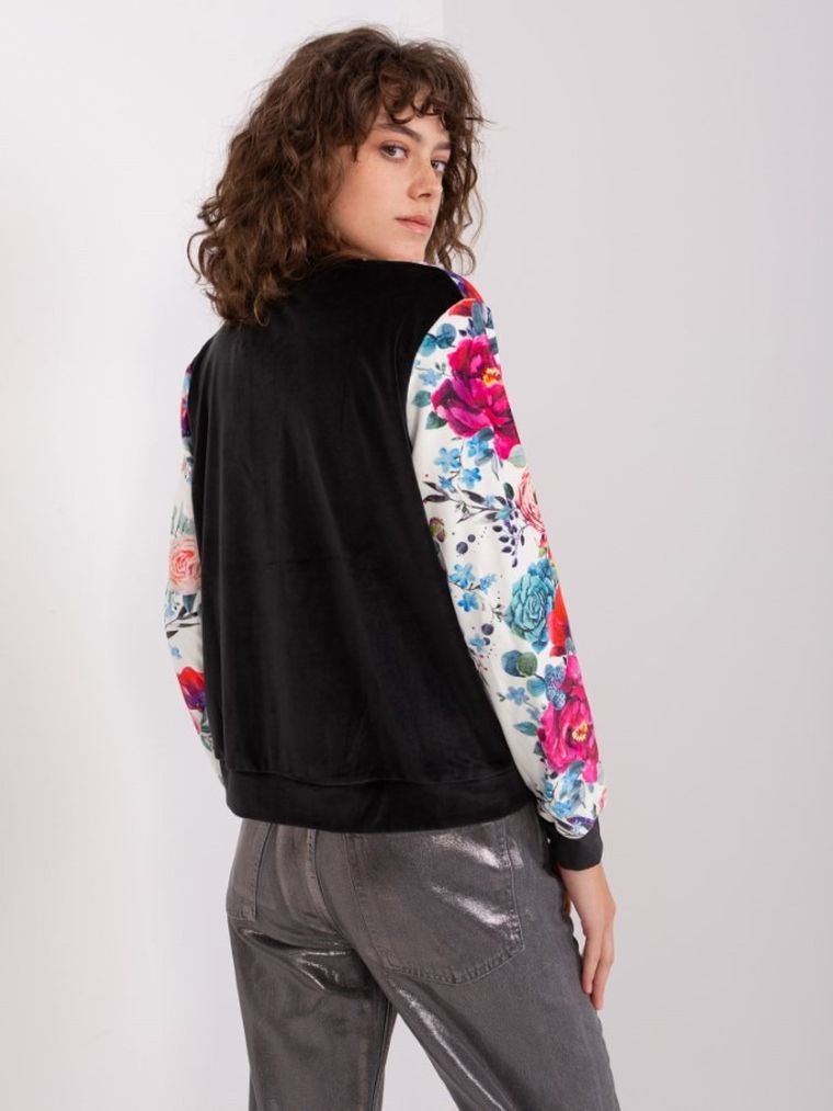 Bluza damska, rozpinana, czarna, Rue Paris