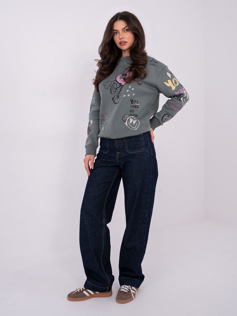 Bluza damska, szara, Sublevel