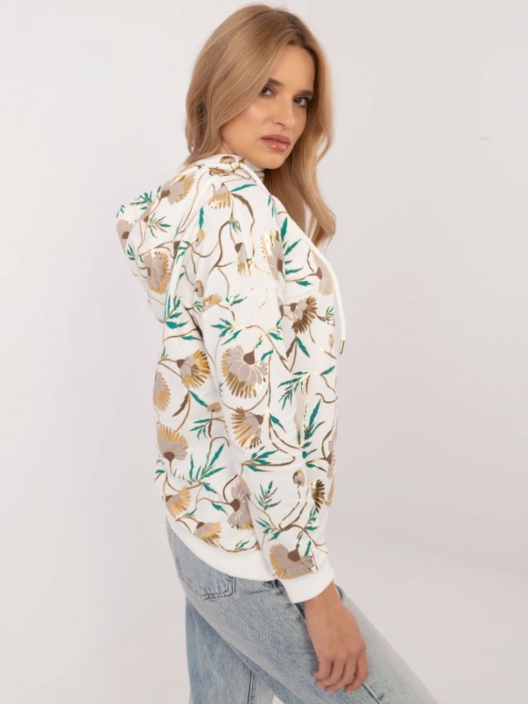 Bluza damska z kapturem, ecru, Calimera