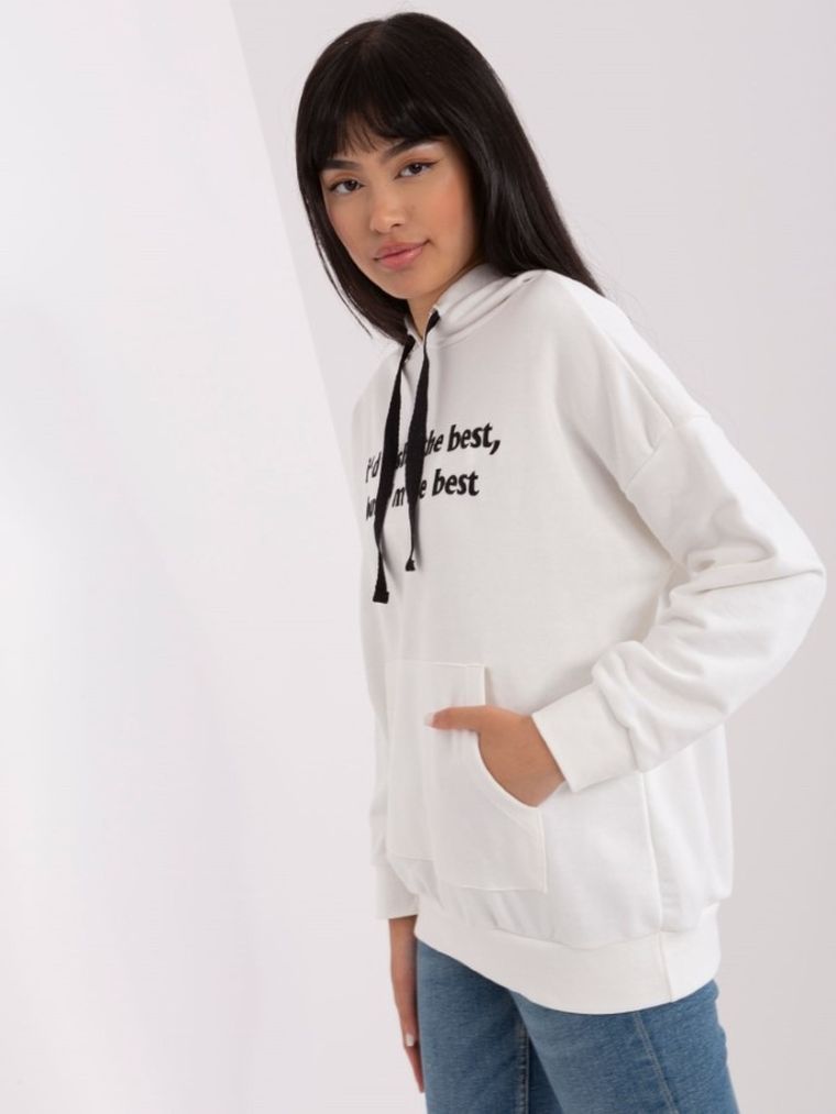 Bluza damska z kapturem, ecru, Lily Rose