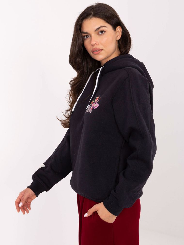 Bluza damska z kapturem, grafitowa, Sublevel