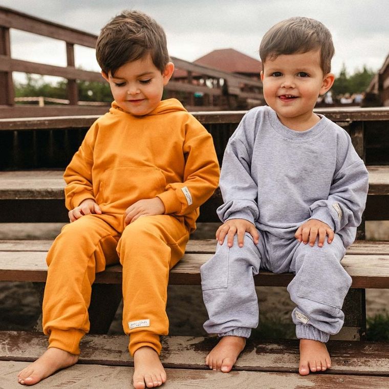 Bluza dziecięca z kapturem, musztardowa, Eevi