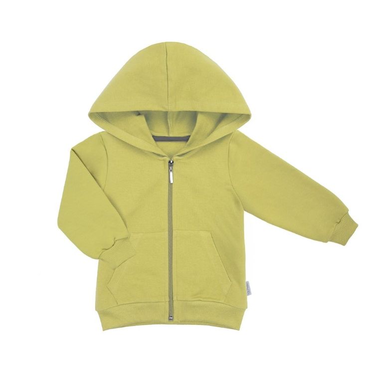 Bluza dziecięca z kapturem, rozpinana, limonkowa, Nicol