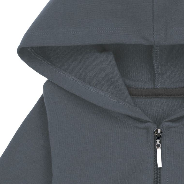 Bluza dziecięca z kapturem, rozpinana, szara, Nicol