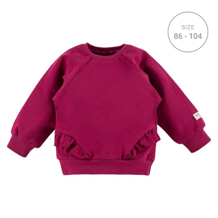Bluza dziewczęca, bordowa, Eevi