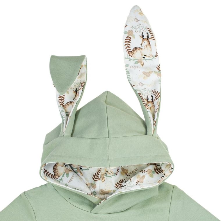 Bluza dziewczęca z kapturem, jasnozielona, Nicol