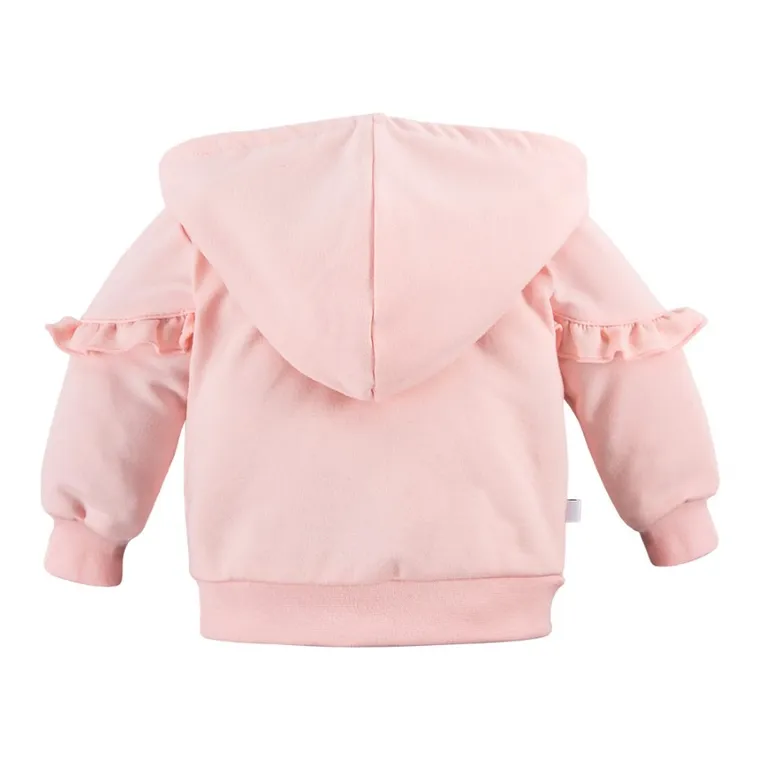 Bluza dziewczęca z kapturem, koralowa, Eevi