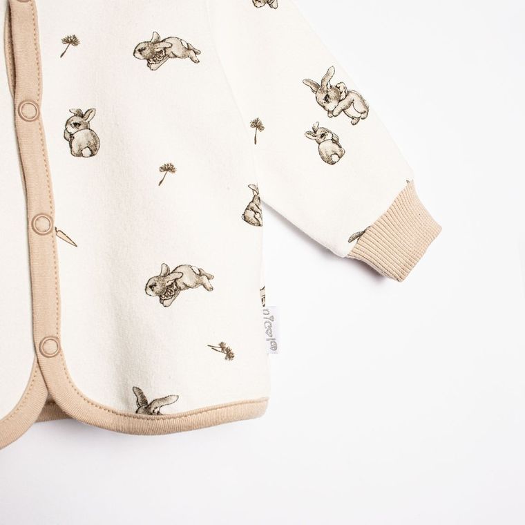 Bluza dziewczęca z kapturem, rozpinana, beżowa, Nicol