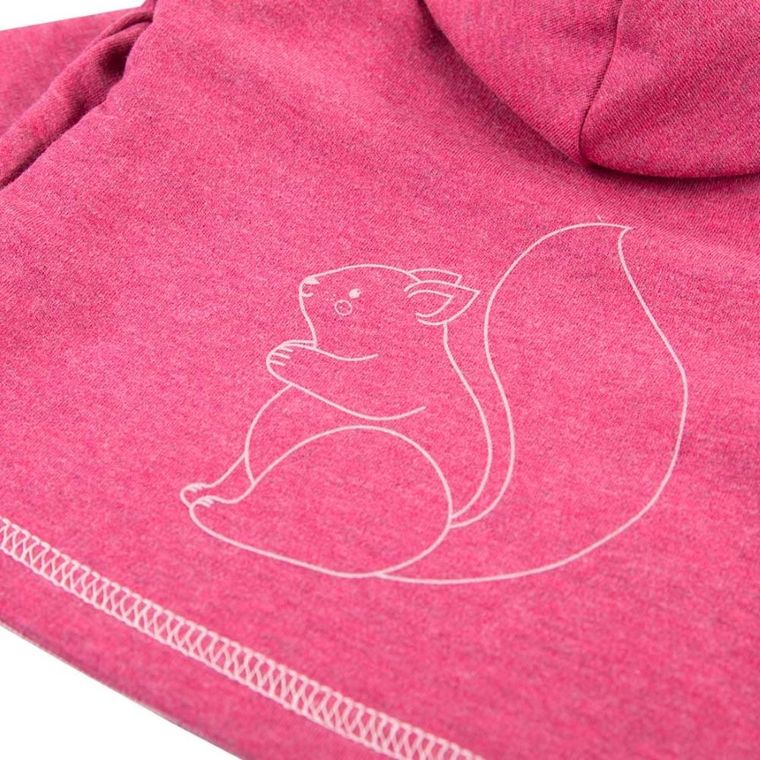 Bluza dziewczęca z kapturem, rozpinana, dwustronna, bordowa, Eevi