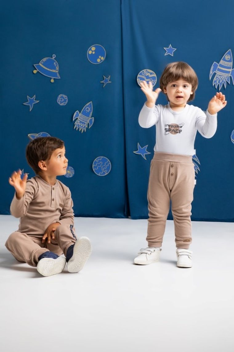 Bluzka chłopięca z długim rękawem, beżowa, Star, Nicol