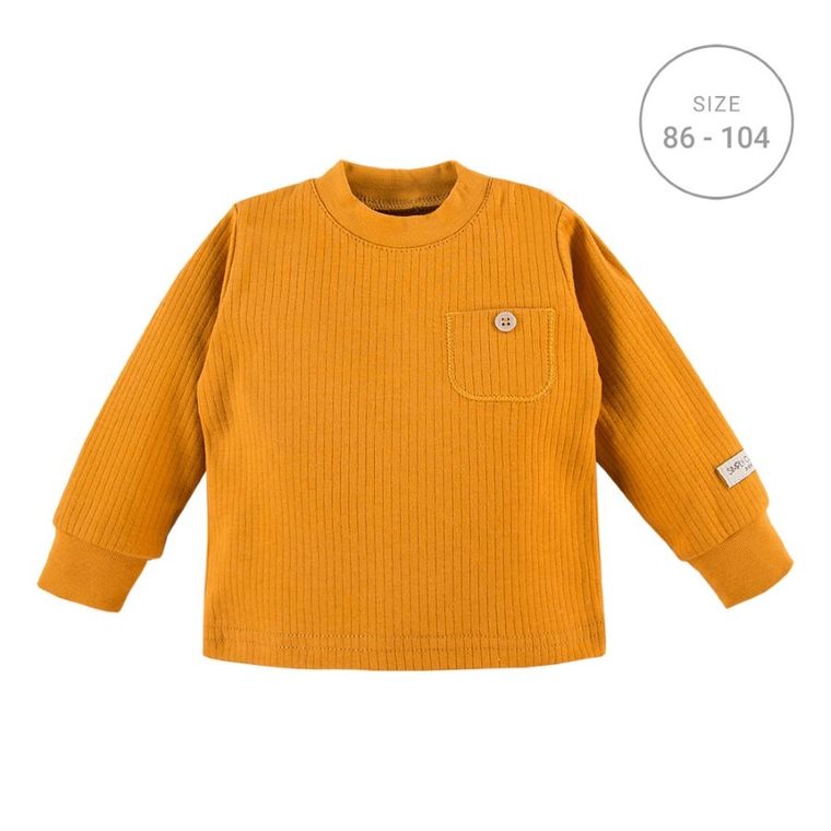 Bluzka chłopięca z długim rękawem, żółta, Eevi