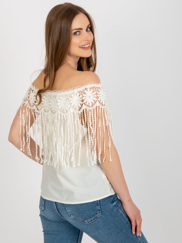 Bluzka damska bez rękawów, beżowa, Factory Price