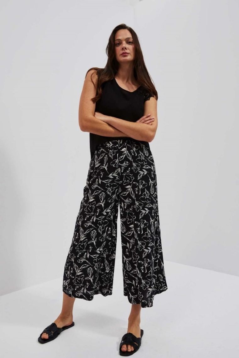 Bluzka damska bez rękawów, czarna, Moodo