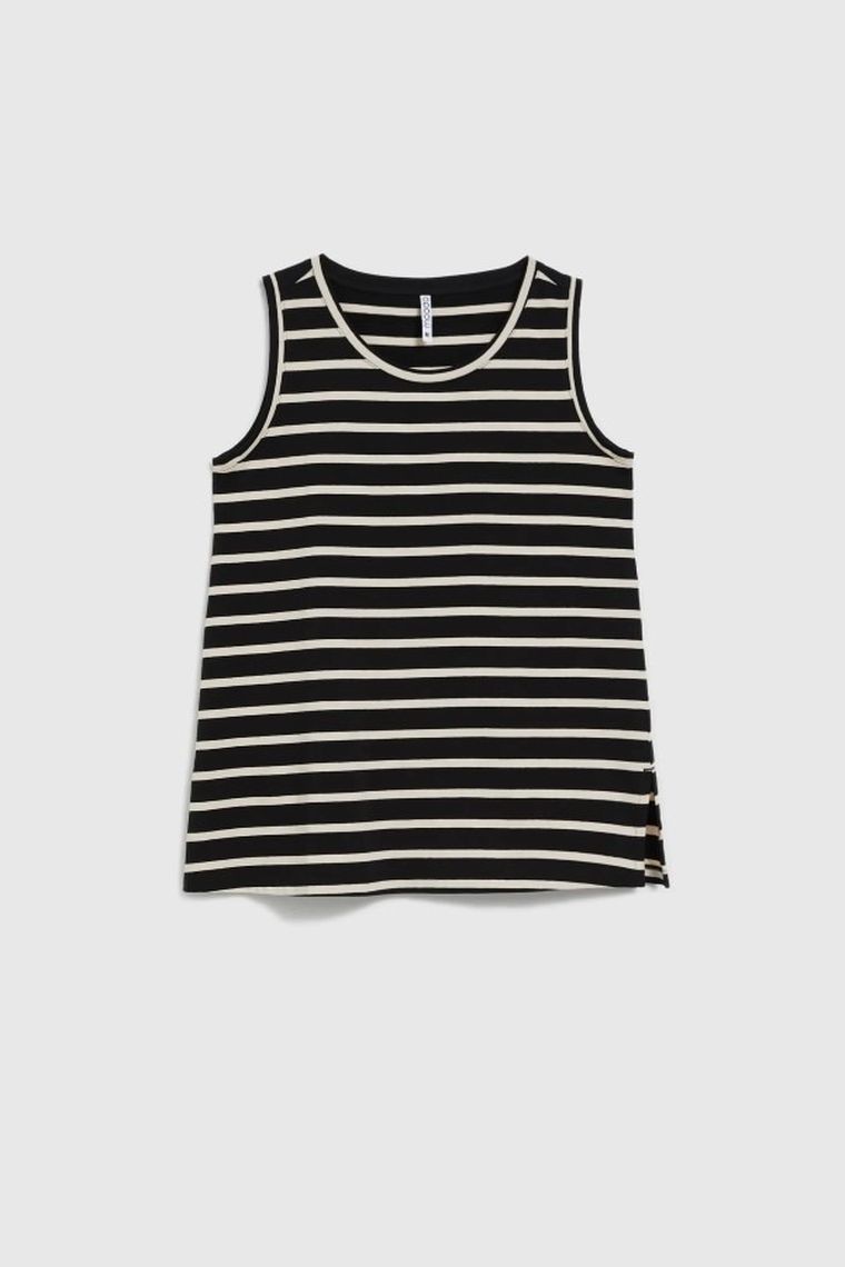 Bluzka damska bez rękawów, mix, Moodo