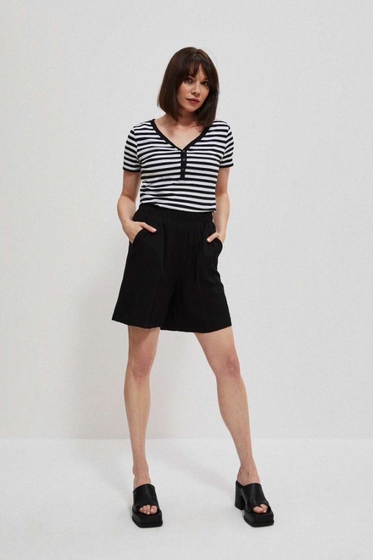 Bluzka damska z krótkim rękawem, mix, Moodo