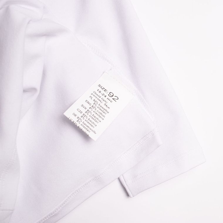 Bluzka dziewczęca z długim rękawem, biała, Nicol