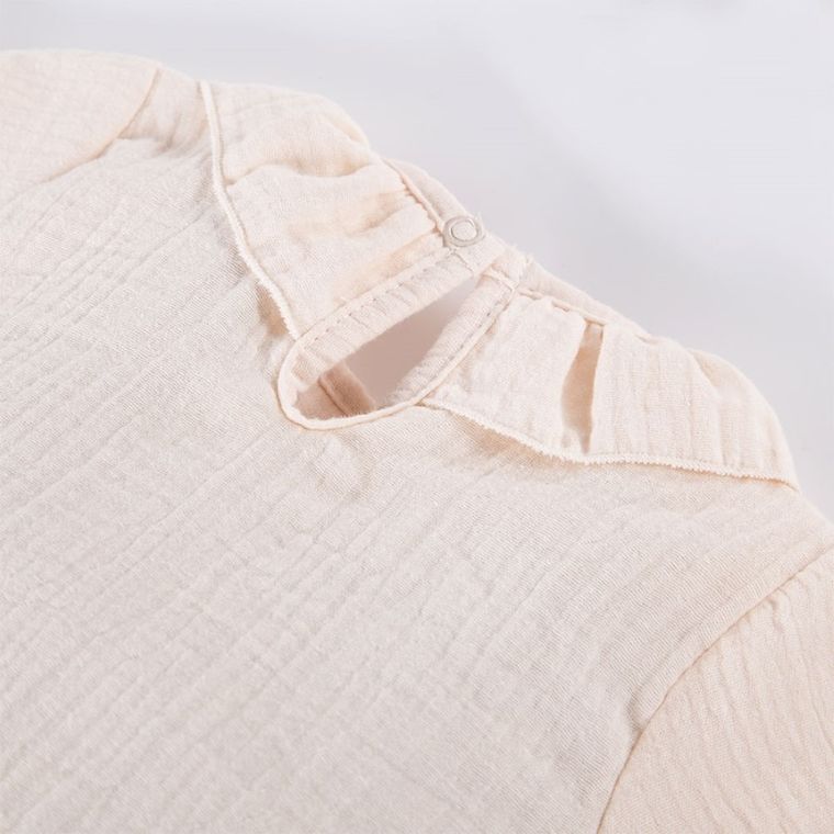 Bluzka dziewczęca z długim rękawem, ecru, Eevi