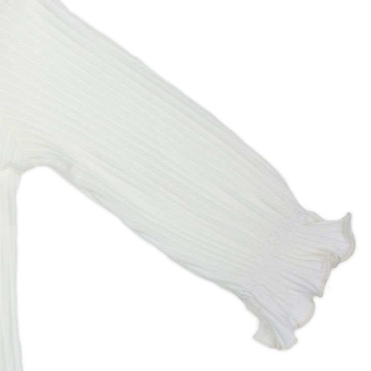 Bluzka dziewczęca z długim rękawem, ecru, Nicol