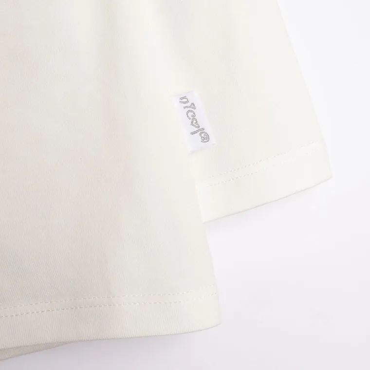 Bluzka dziewczęca z długim rękawem, ecru, Nicol