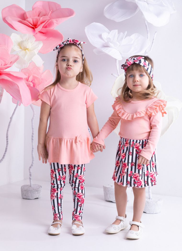 Bluzka dziewczęca z krótkim rękawem, różowa, Nicol