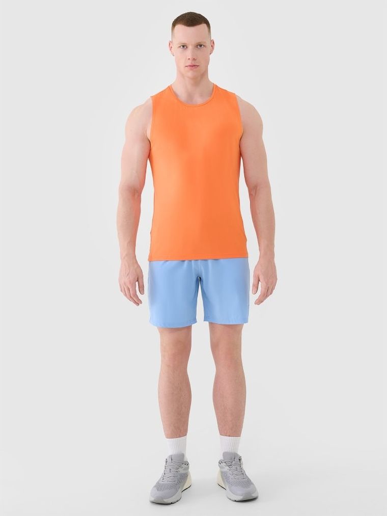 Bluzka męska bez rękawów, pomarańczowa, 4F