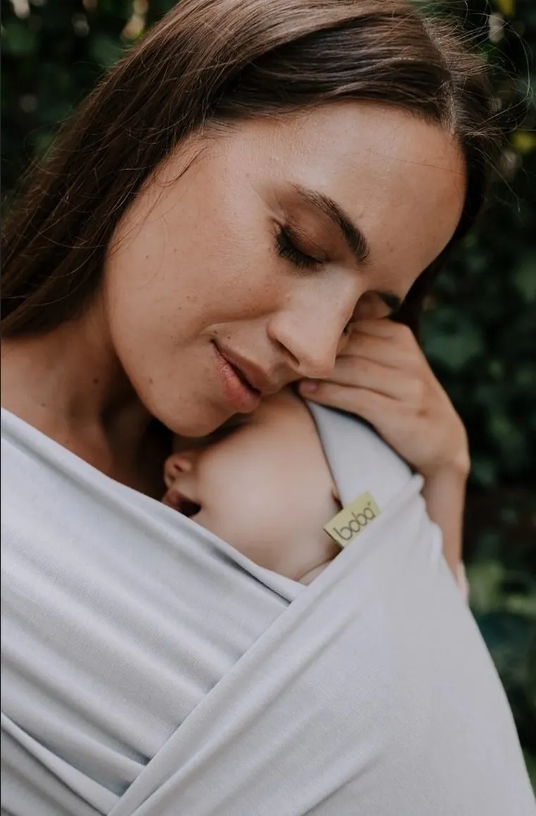 Boba, Wrap, chusta do noszenia dziecka, jasnoszara