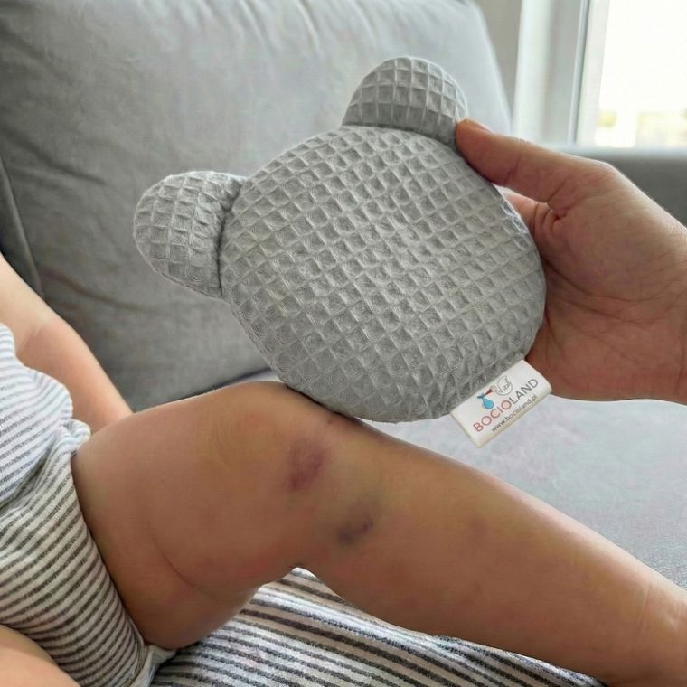 Bocioland, Miś, termofor z pestek wiśni z lawendą, wafel, szary